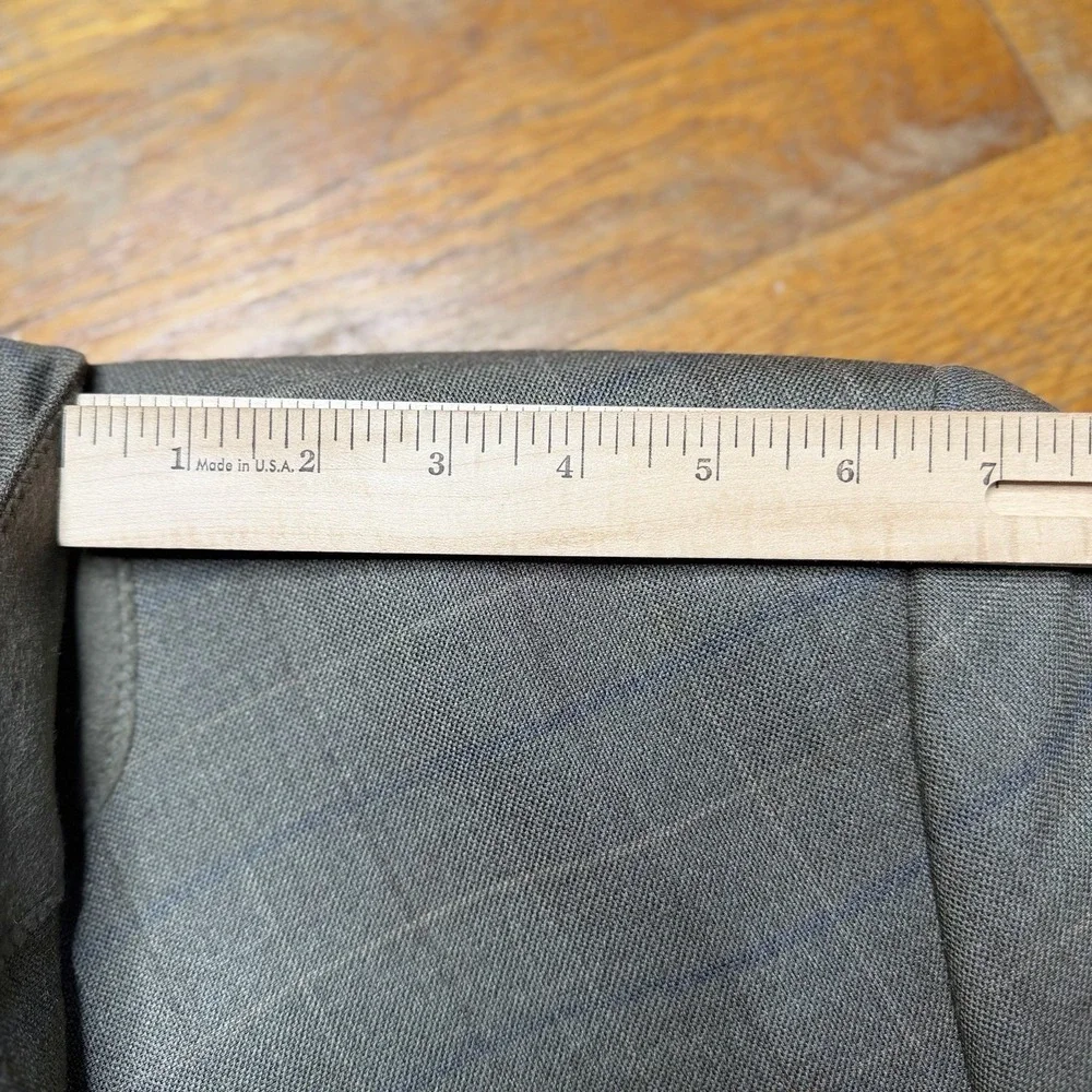 Jos A Bank Executive Collection Blazer 44L Plaid Tan Blue Silk Wool Sport Coat